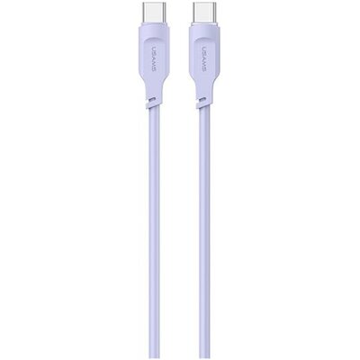 USAMS Kabel USB-C na USB-C PD Fast Charging 1,2m 100W Lithe Series purpurowy/purple SJ567USB03 (US-SJ567)