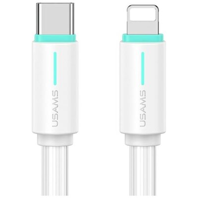 USAMS Kabel USB-C/Lightning 1m SJ735 30W biały/white YU Series SJ735USB02 (US-SJ735)