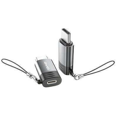 AWEI Adapter A12 Lightning/USB-C szare /grey