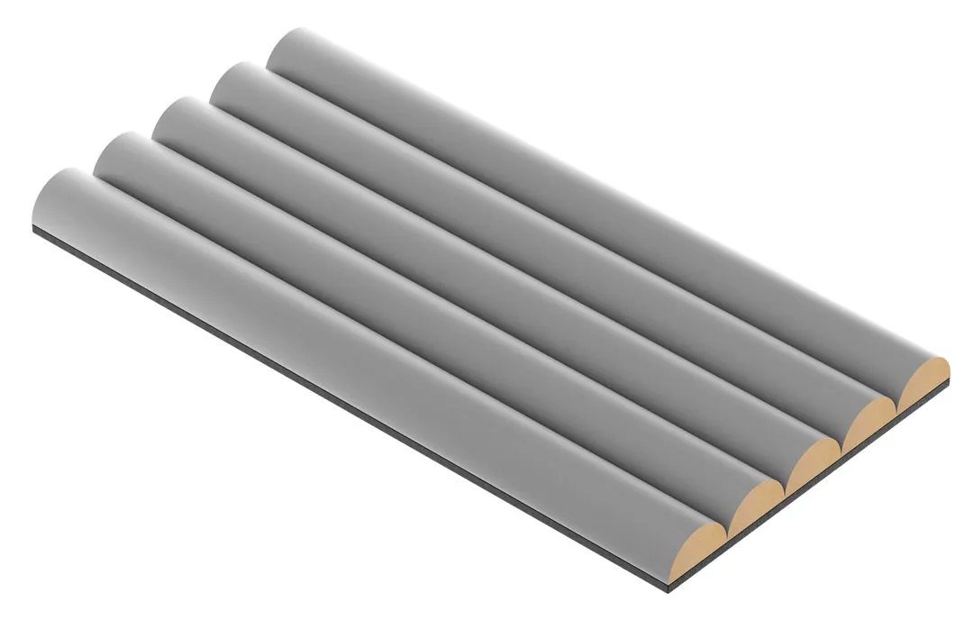 Elior Szary ryflowany panel ścienny L3-W37