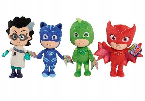 Zestaw 4 Pluszaków Pjmasks Pidżamersi Mix Z Bajki Dla Dzieci Zabawa