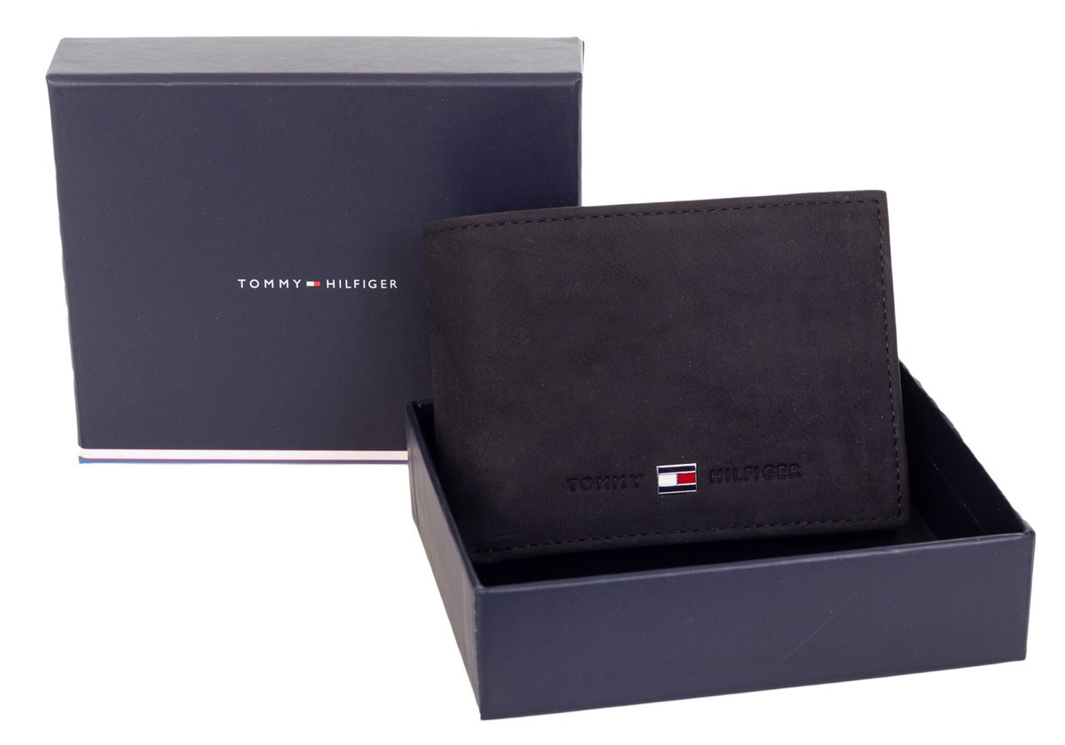 Tommy Hilfiger Portfel Męski Johnson Mini Cc Flap Coin Pocket Black Am0Am00662 002