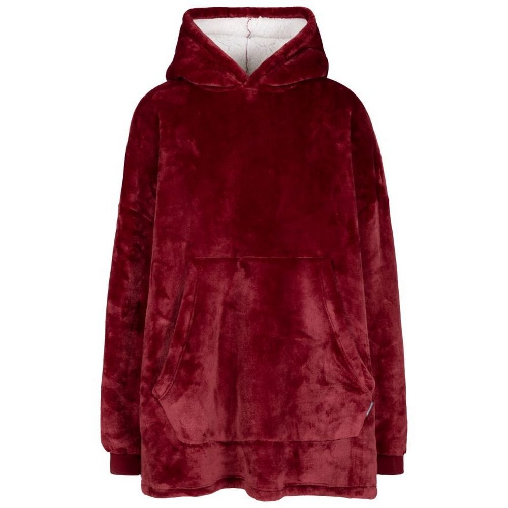 Koc Oversized Z Kapturem Dla Dorosłych Unisex (OS / Ciemnoczerwony)