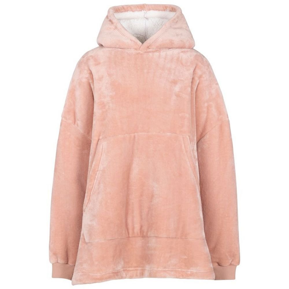 Koc Oversized Z Kapturem Dla Dorosłych Unisex (OS / Jasnoróżowy)