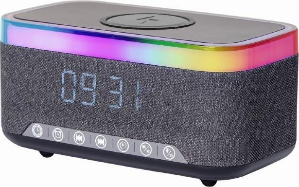 MOBILE CHARGER WRL&ALARM CLOCK/DAC-SPKBT-QC15-BK GEMBIRD