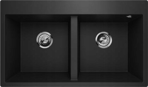 Zlewozmywak Lavello ZLEWOZMYWAK GRANITOWY 2 KOMORY ELLE 2.0 CZARNY