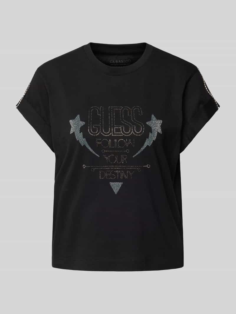 T-shirt z detalem z logo