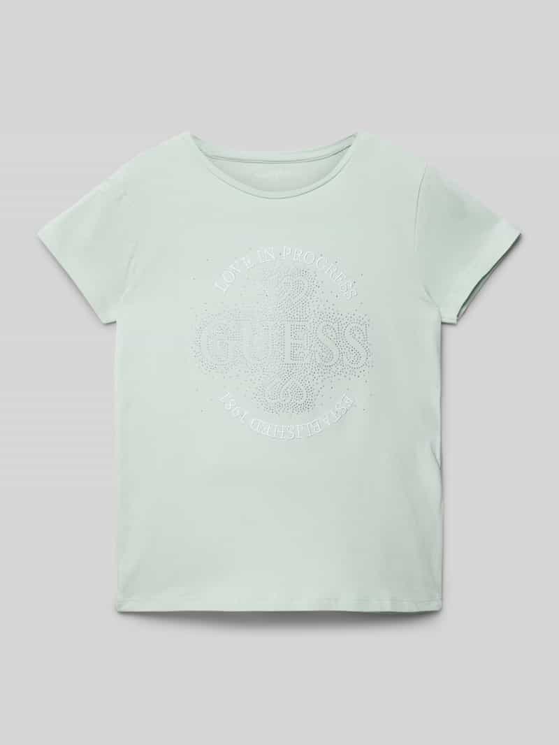 T-shirt z detalami z logo