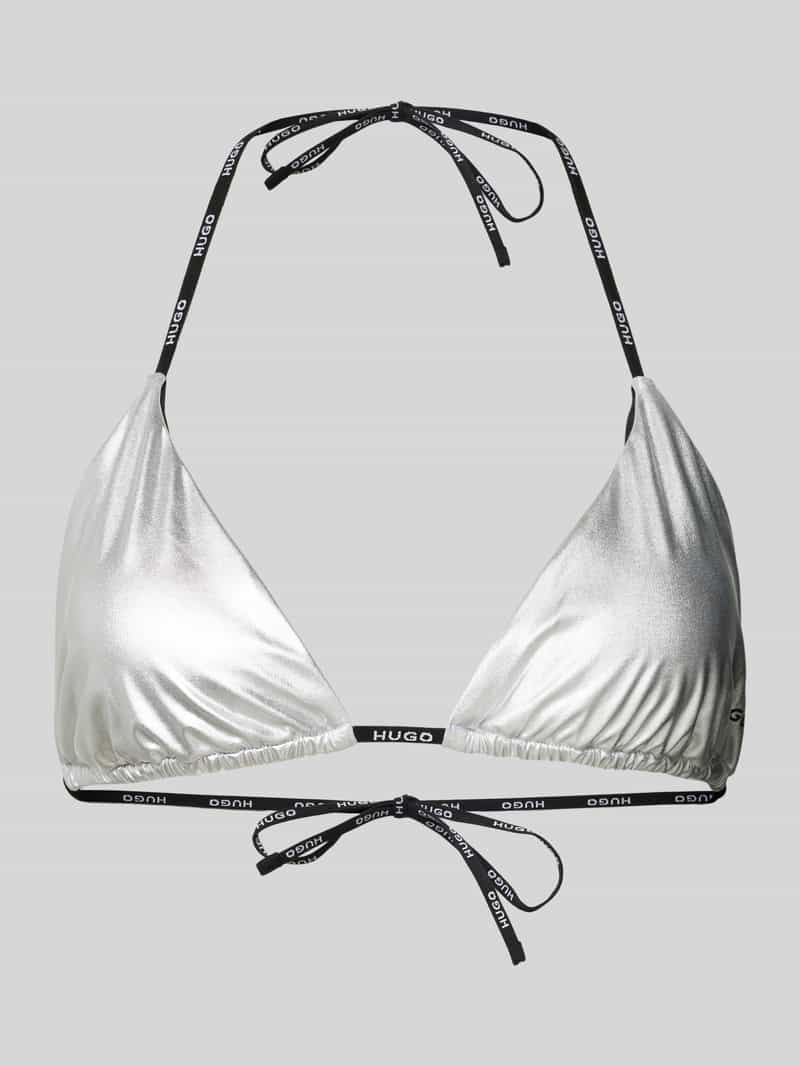 Top bikini z nadrukiem z logo