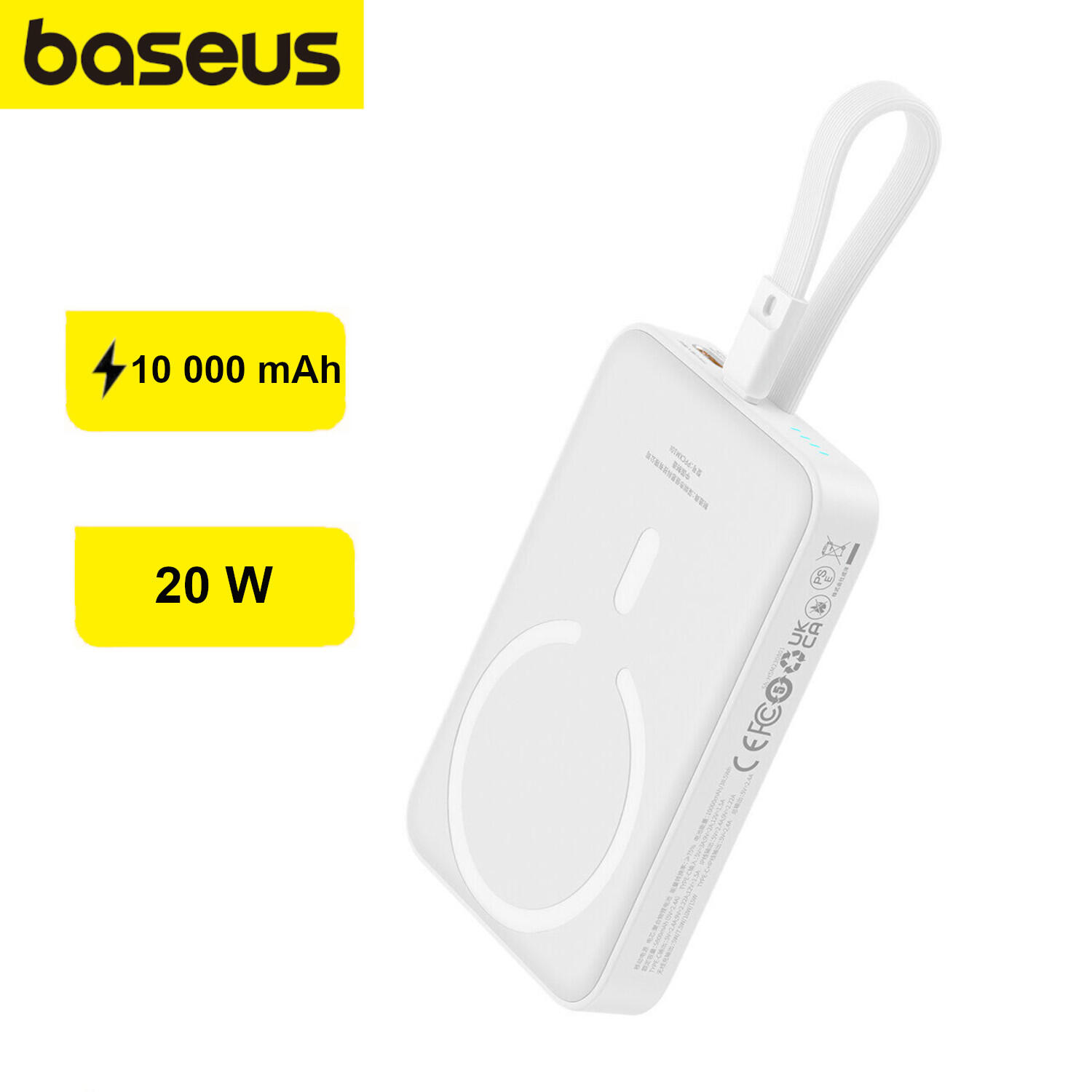 Baseus Magnetic Mini 10000mAh 20W MagSafe Biały