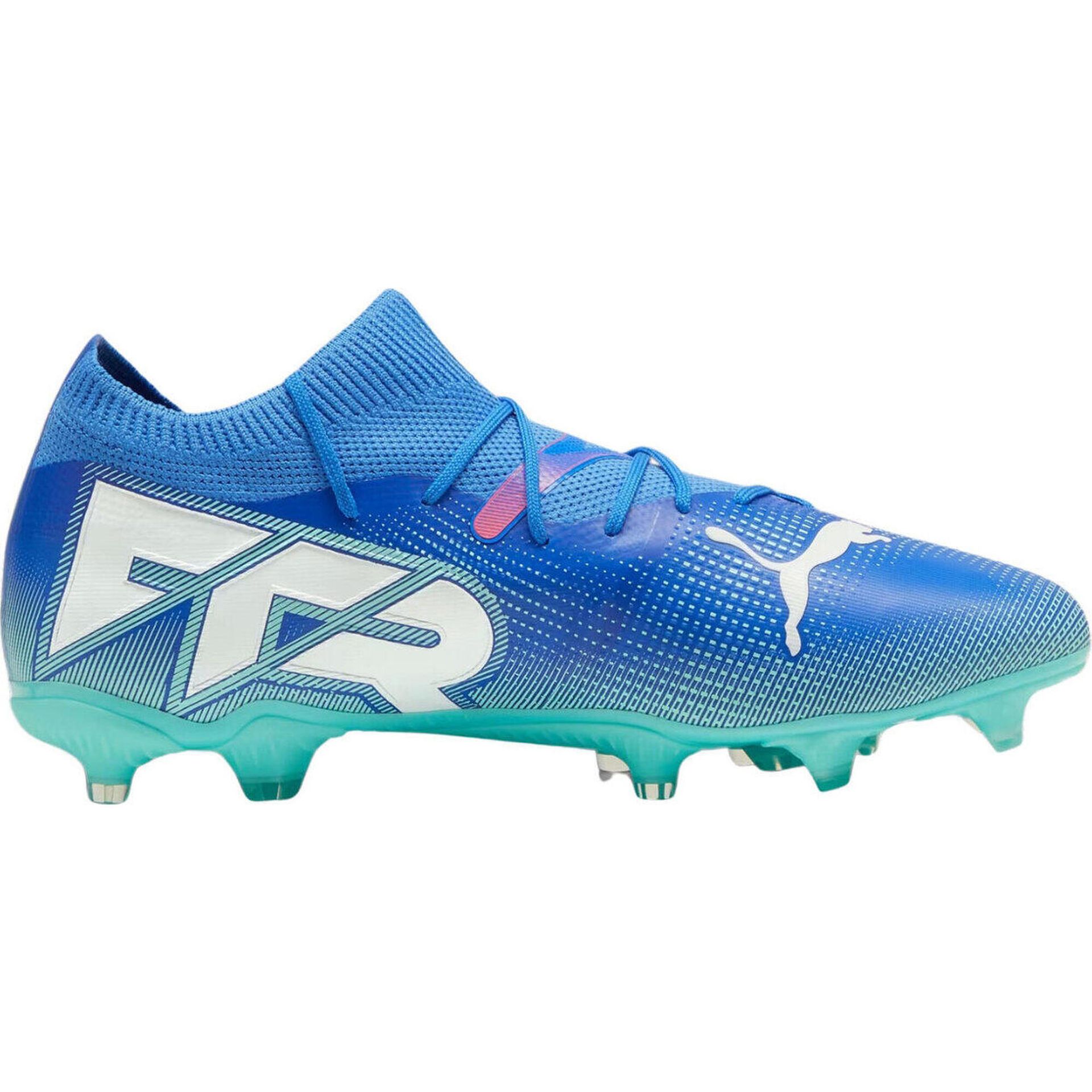 PUMA Unisex Future 7 Match Fg/Ag buty piłkarskie, Bluemazing PUMA biała elektryczna mięta pieprzowa, 46.5 EU