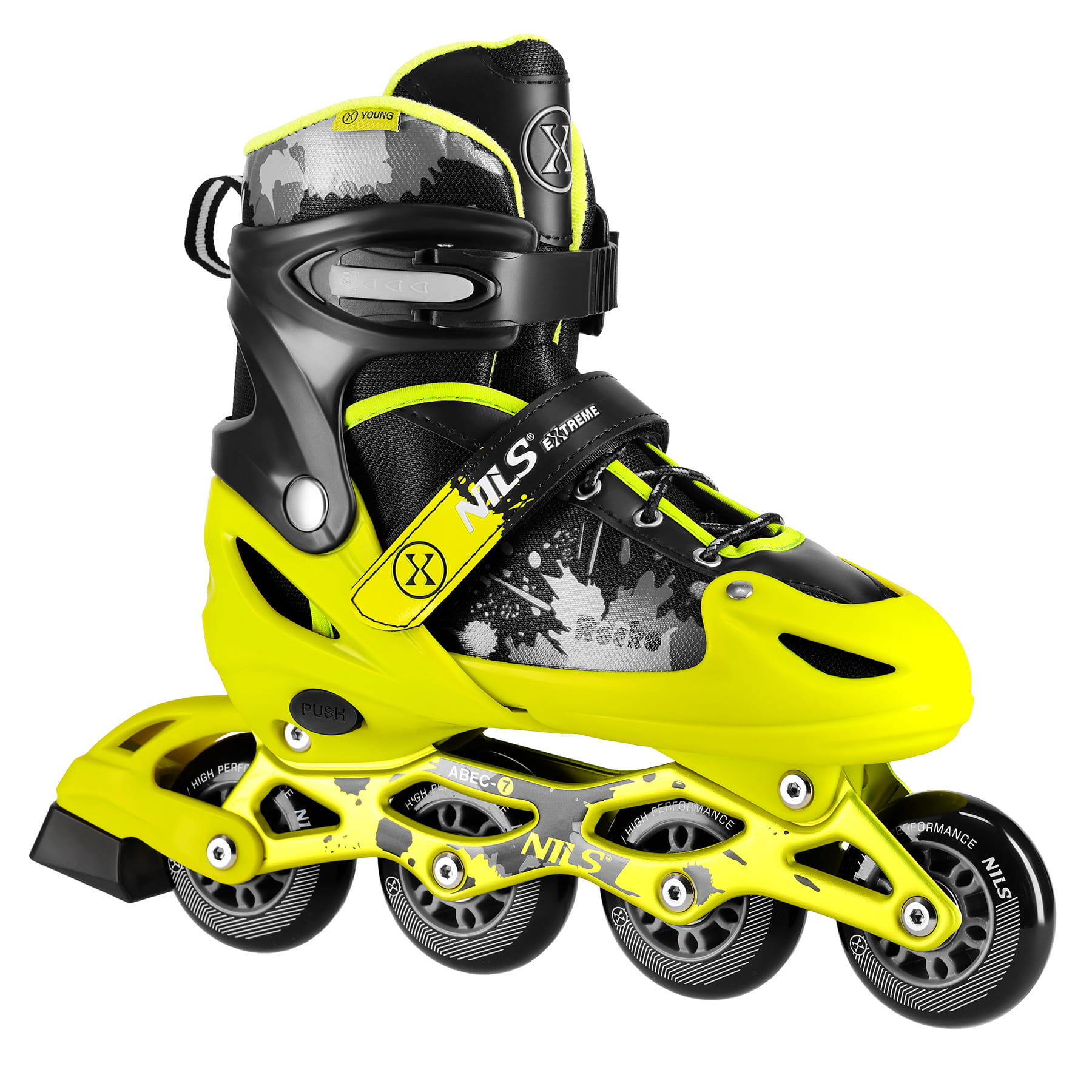 Łyżworolki NILS EXTREME NA18137A ( 31-34) Czarno-żółty