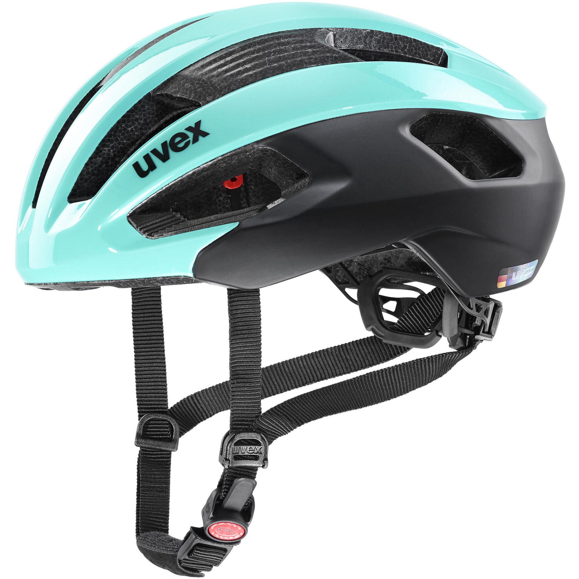 UVEX Rise CC Helmet, turkusowy/czarny 56-59cm 2022 Kaski szosowe