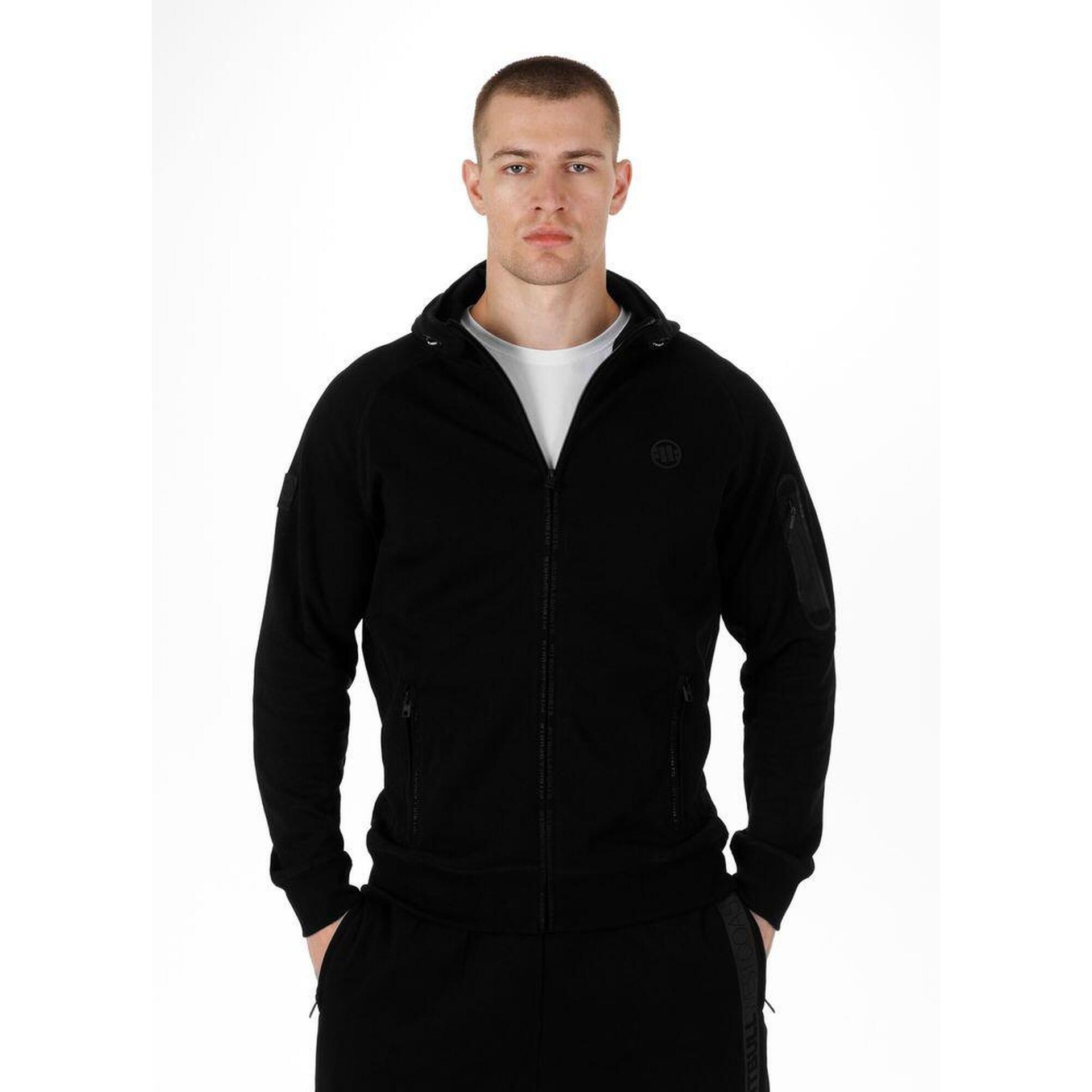 Bluza rozpinana z kapturem Pit Bull 300 Interlock Beachfront '24 - Czarna M