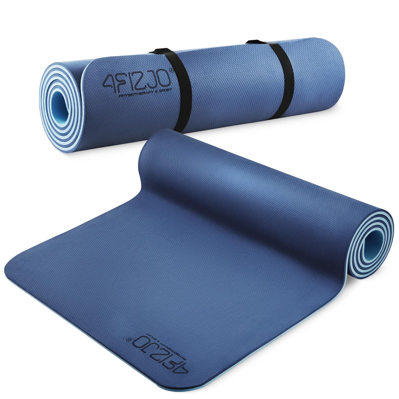 Mata Do Ćwiczeń Joga Fitness Tpe 4FIZJO Niebieska