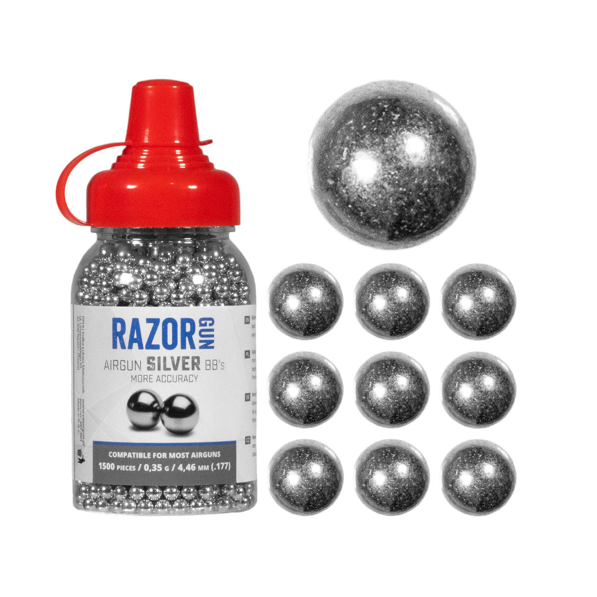 RazorGun Śrut BBs RazorGun Silver 4.46mm, 1500szt (337-002) T013007