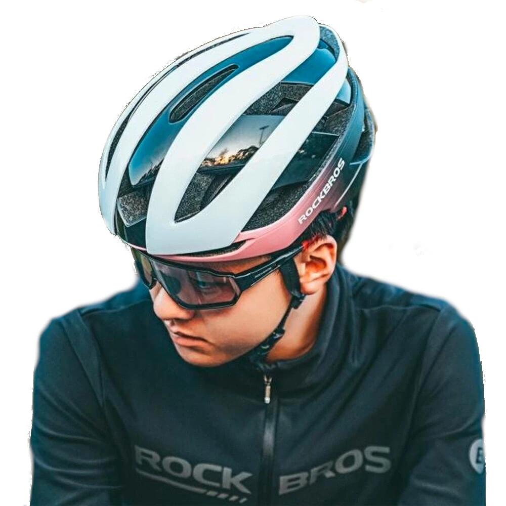 Kask rowerowy Rockbros 10110004008 rozmiar M - niebiesko-różowy