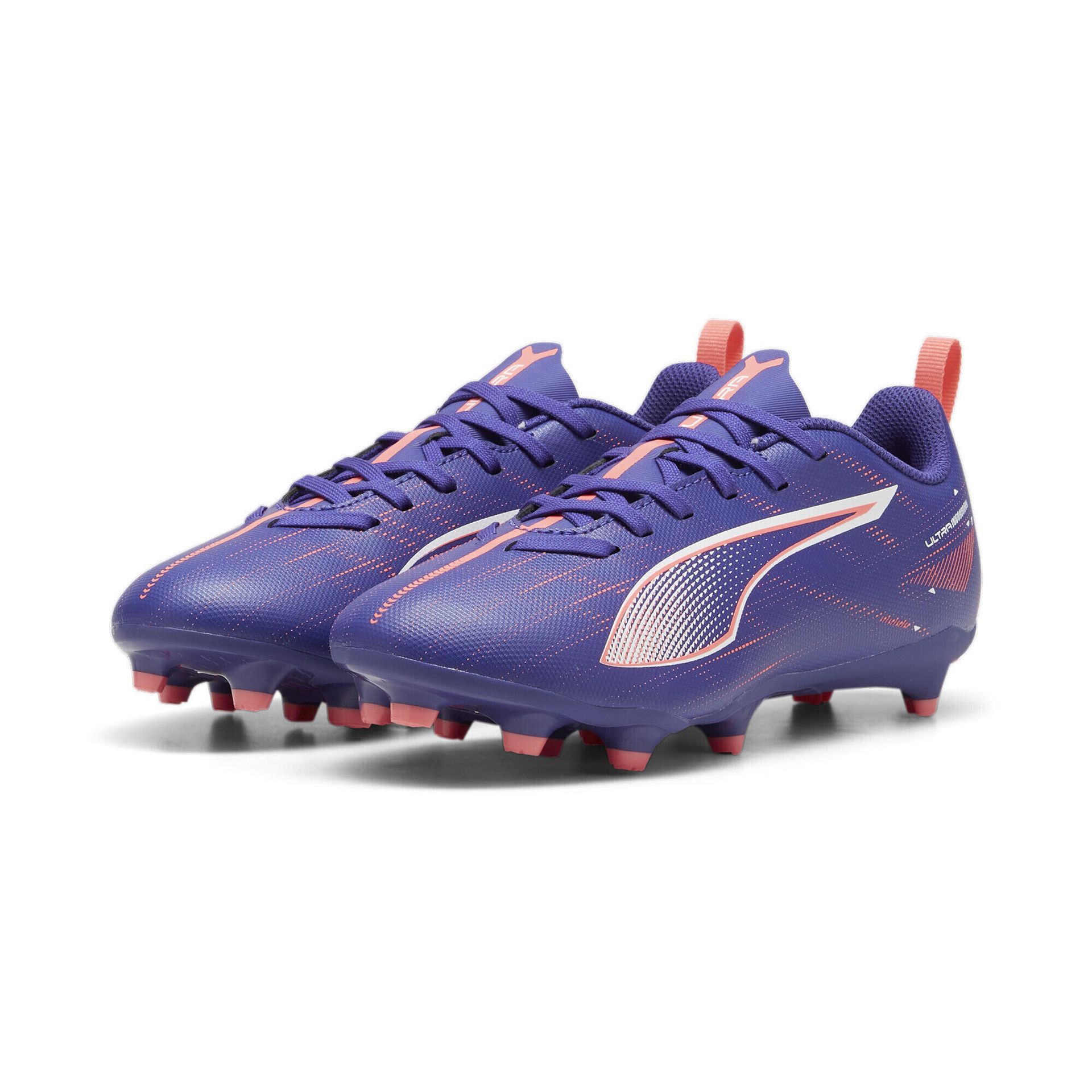 Puma Ultra 5 Play FG/AG młodzieżowe buty piłkarskie dla dzieci lapis lazuli white sunset glow Gr 36