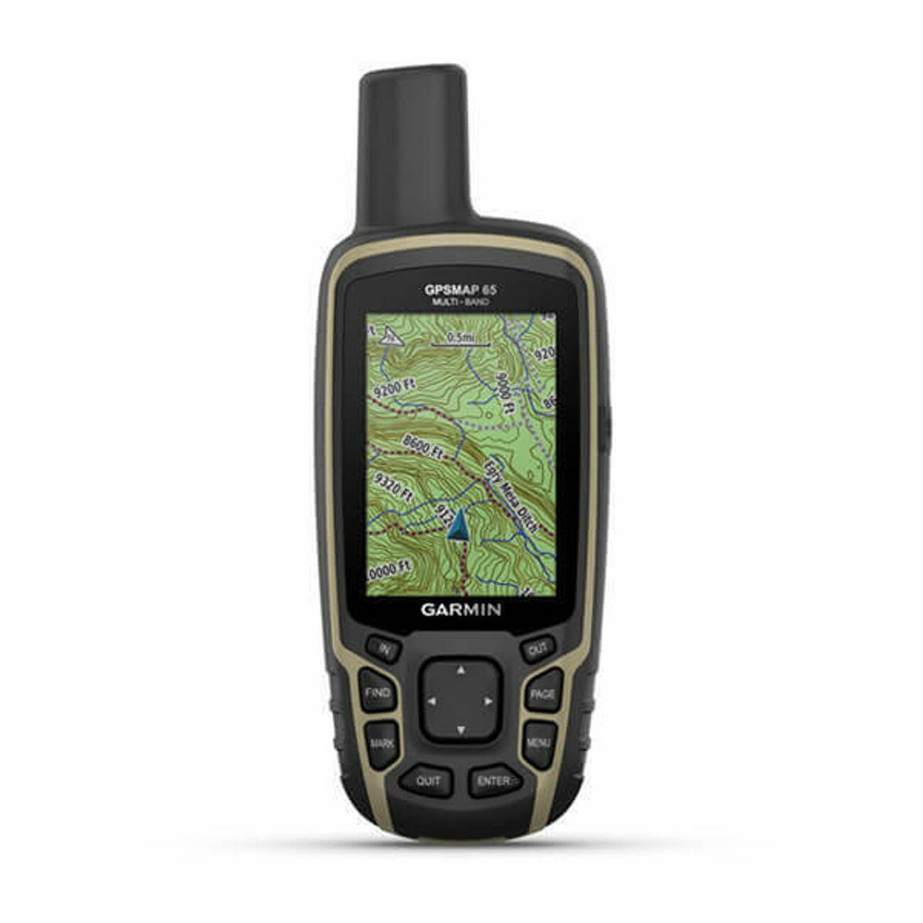Garmin GPSMAP 65, przycisk ręczny z rozszerzoną obsługą satelitarną, technologią wielopasmową i kolorowym wyświetlaczem 2,6