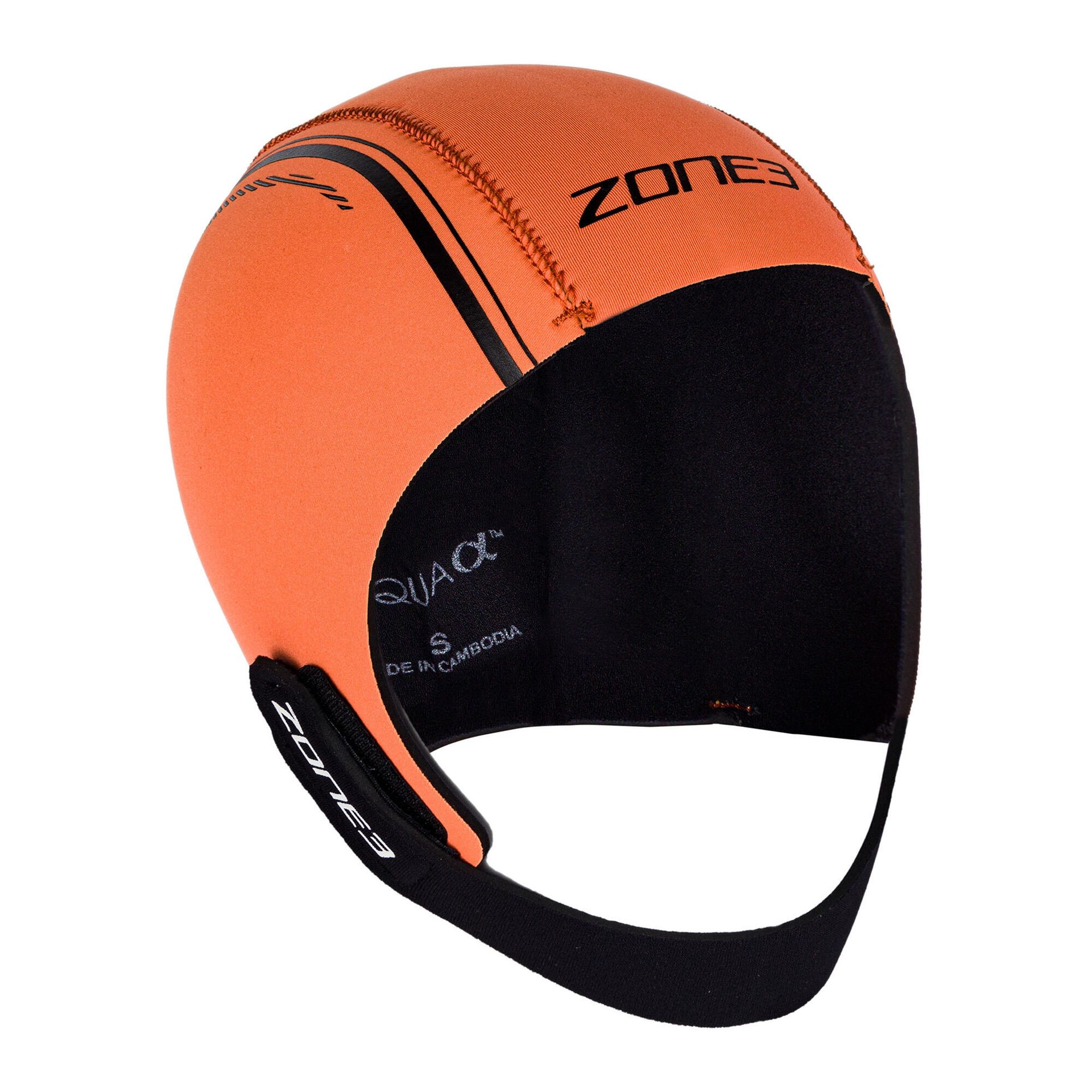 Zone3 Neoprene Czepek pływacki, hi-vis orange S 2020 Czepki NA18UNSC113/S