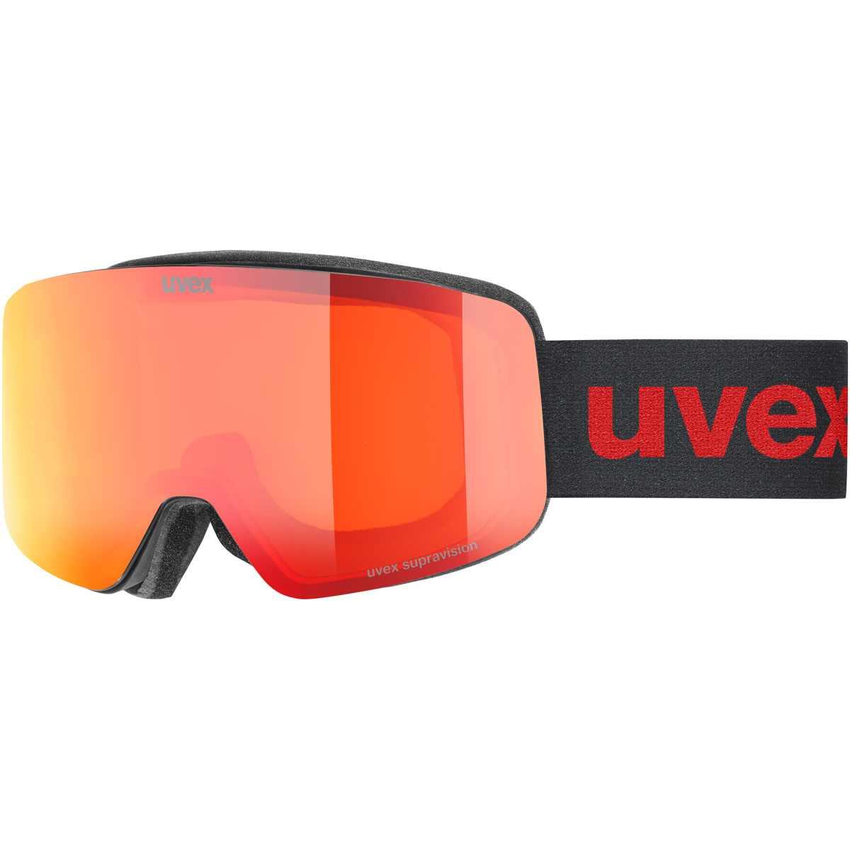 Uvex pwdr FM, gogle narciarskie, junior, czarny/czerwony