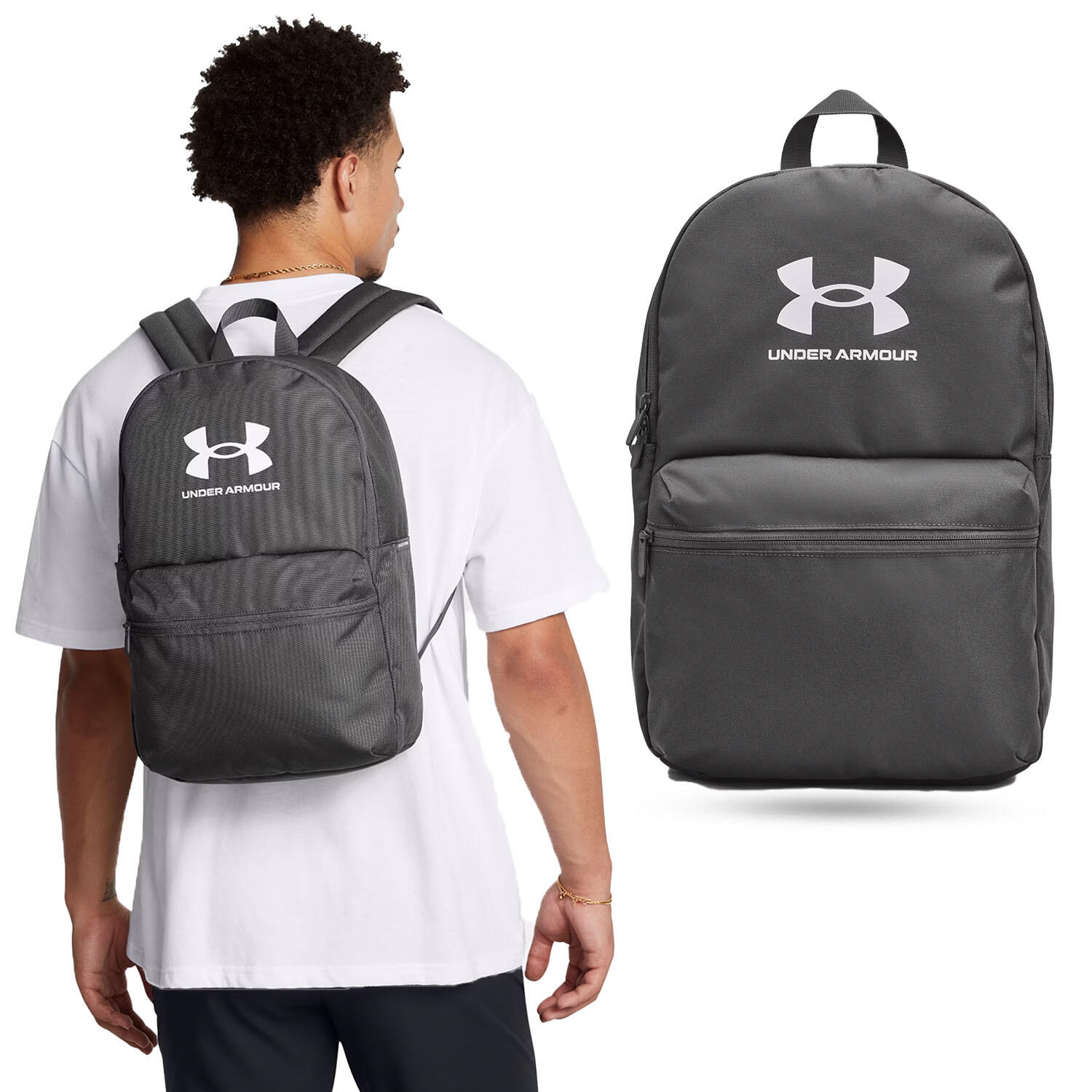 Under Armour Unisex's UA Loudon Lite plecak, Castlerock/Castlerock/biały, jeden rozmiar, Castlerock/Castlerock/biały, Rozmiar Uniwersalny