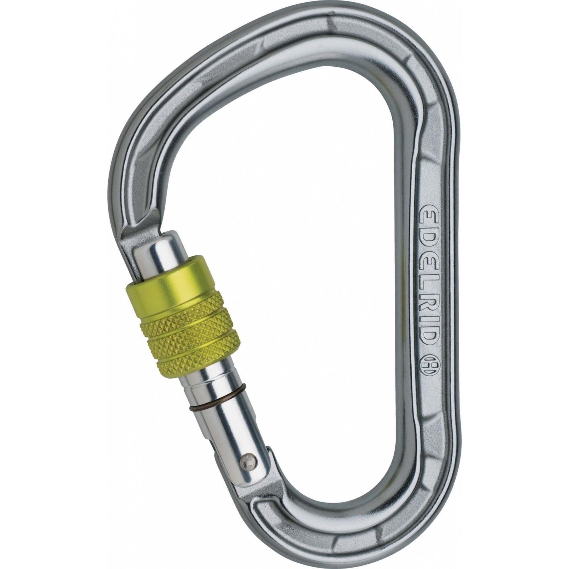 Edelrid HMS Magnum Screw II Carabiner, szary 2022 Karabinki zakręcane 737990006630
