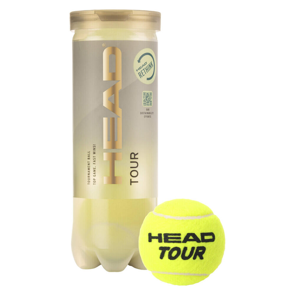 Head, Piłki do tenisa ziemnego, Tour, 3 szt.