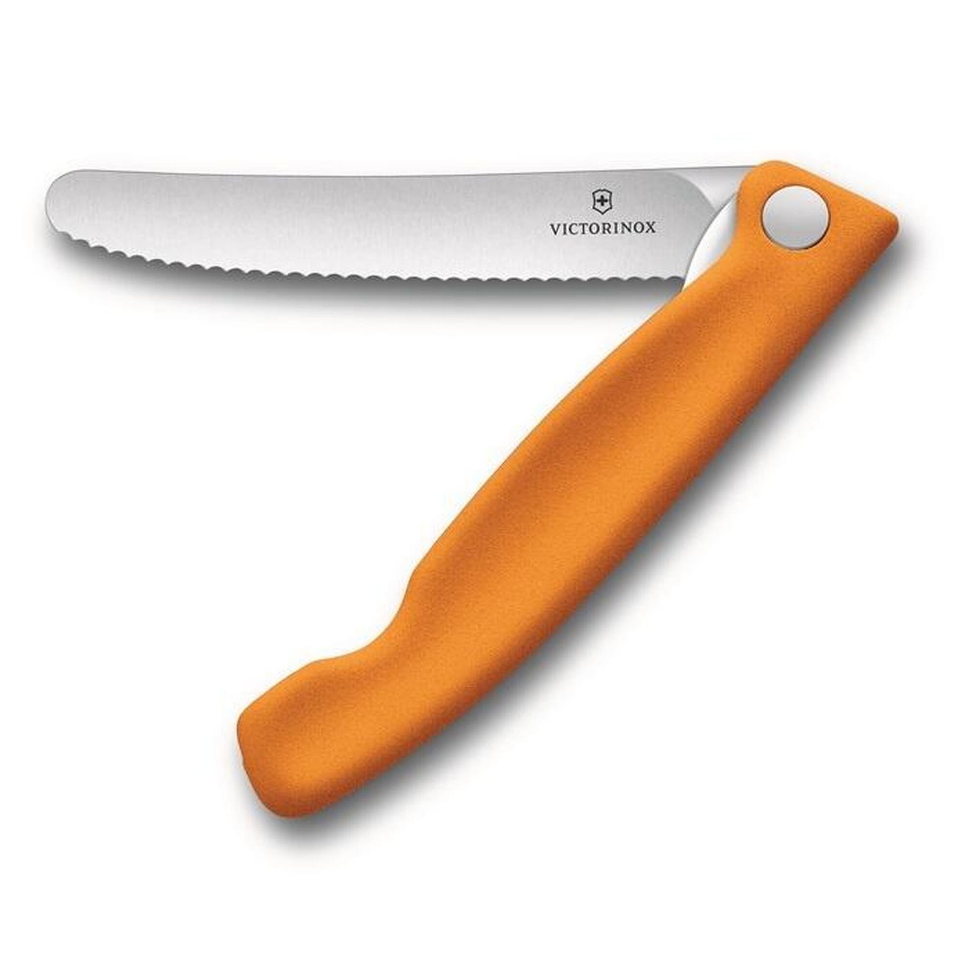 Victorinox Nóż składany kuchenny Orange - ząbkowany z zaokrąglonym czubkiem (6.7836.F9B) 6.7836.F9B