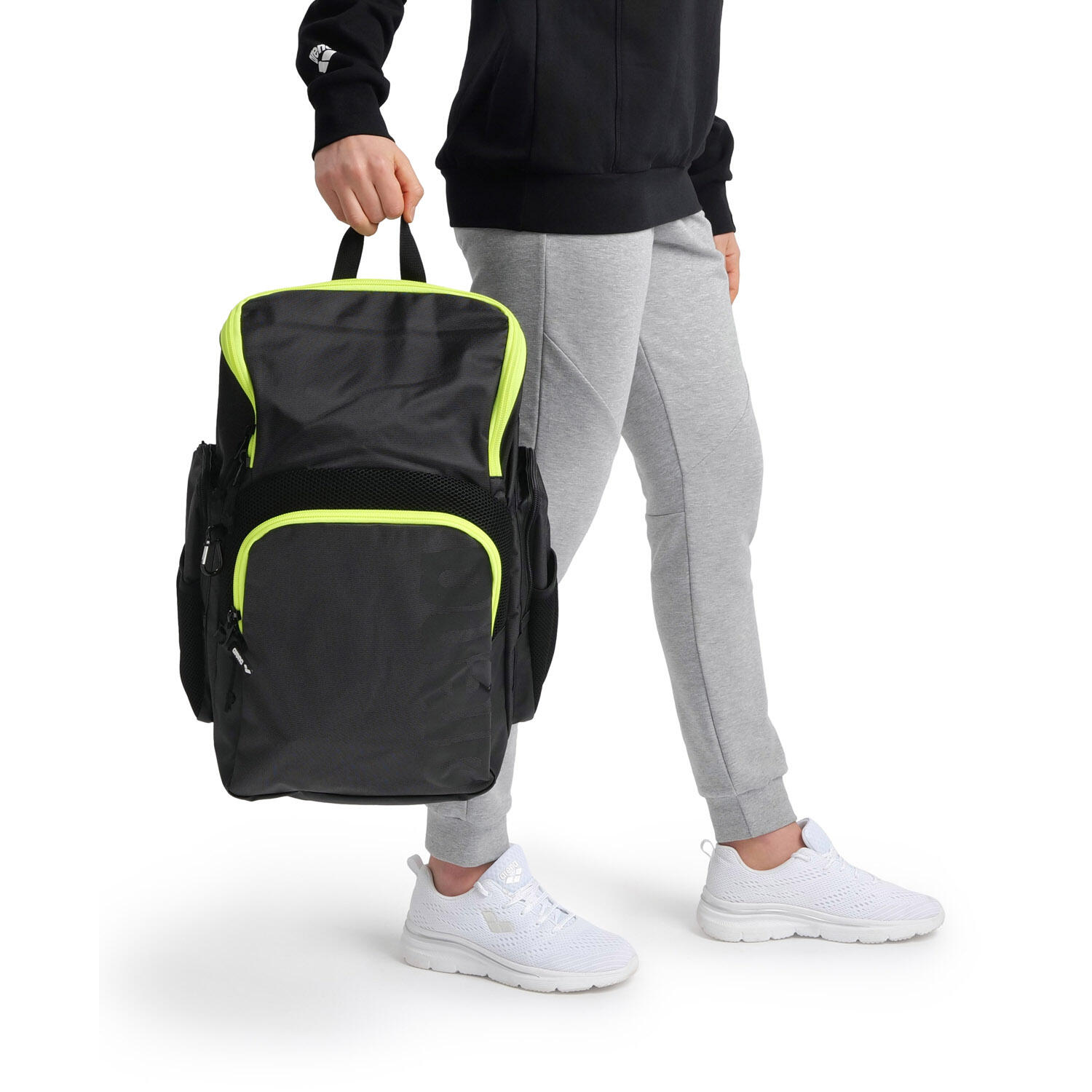 Plecak pływacki arena Spiky III 35 l dark smoke/neon yellow