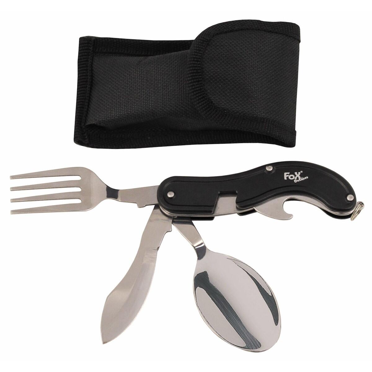 Outdoor Sztućce turystyczne niezbędnik fox czary 4 w 1
