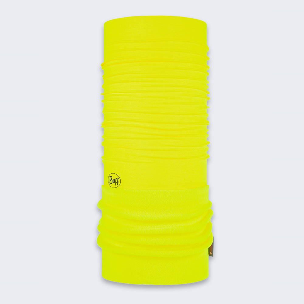 Komin wielofunkcyjny z polaru Buff Safety Polar Solid Yellow Fluor