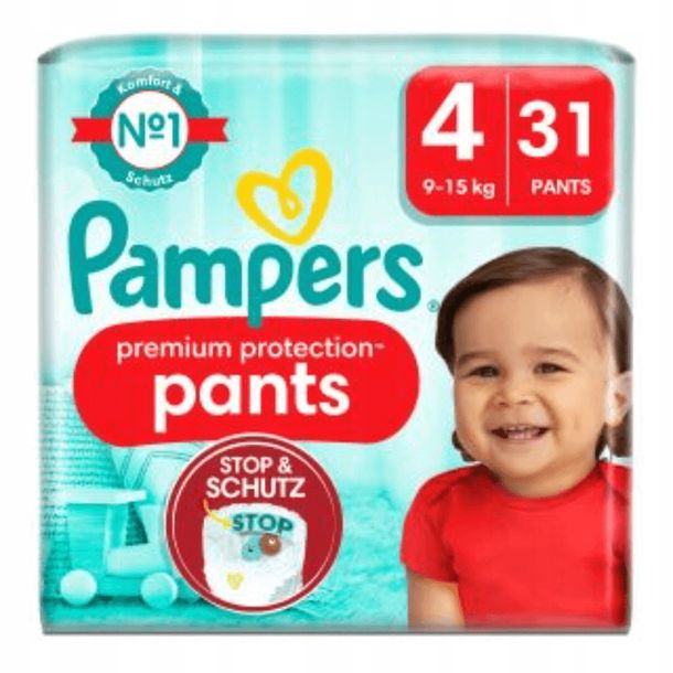 Pieluszki Pampers Premium Care Rozmiar 4 31 szt. 9-15 kg
