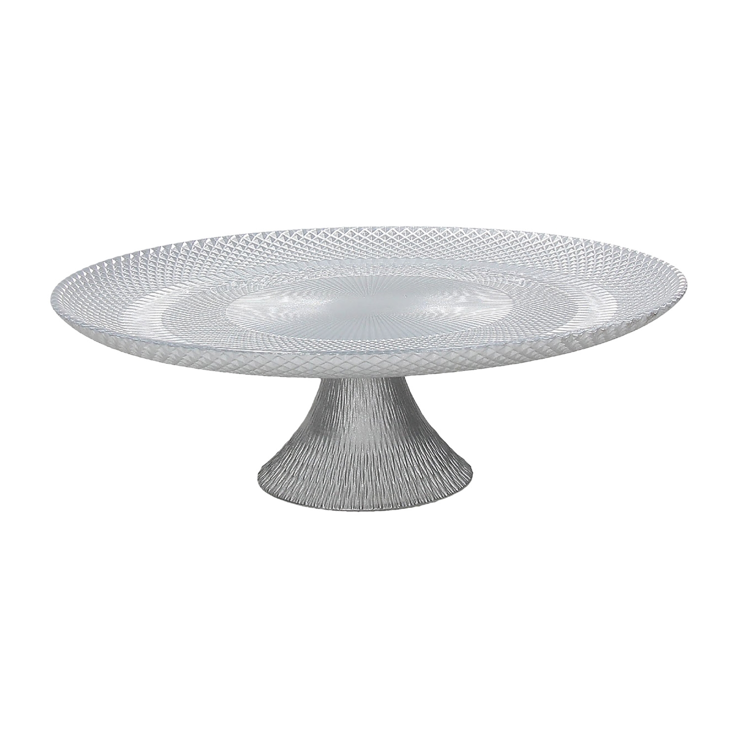 Patera szklana Tognana Natale Lust, 28 cm, srebrna