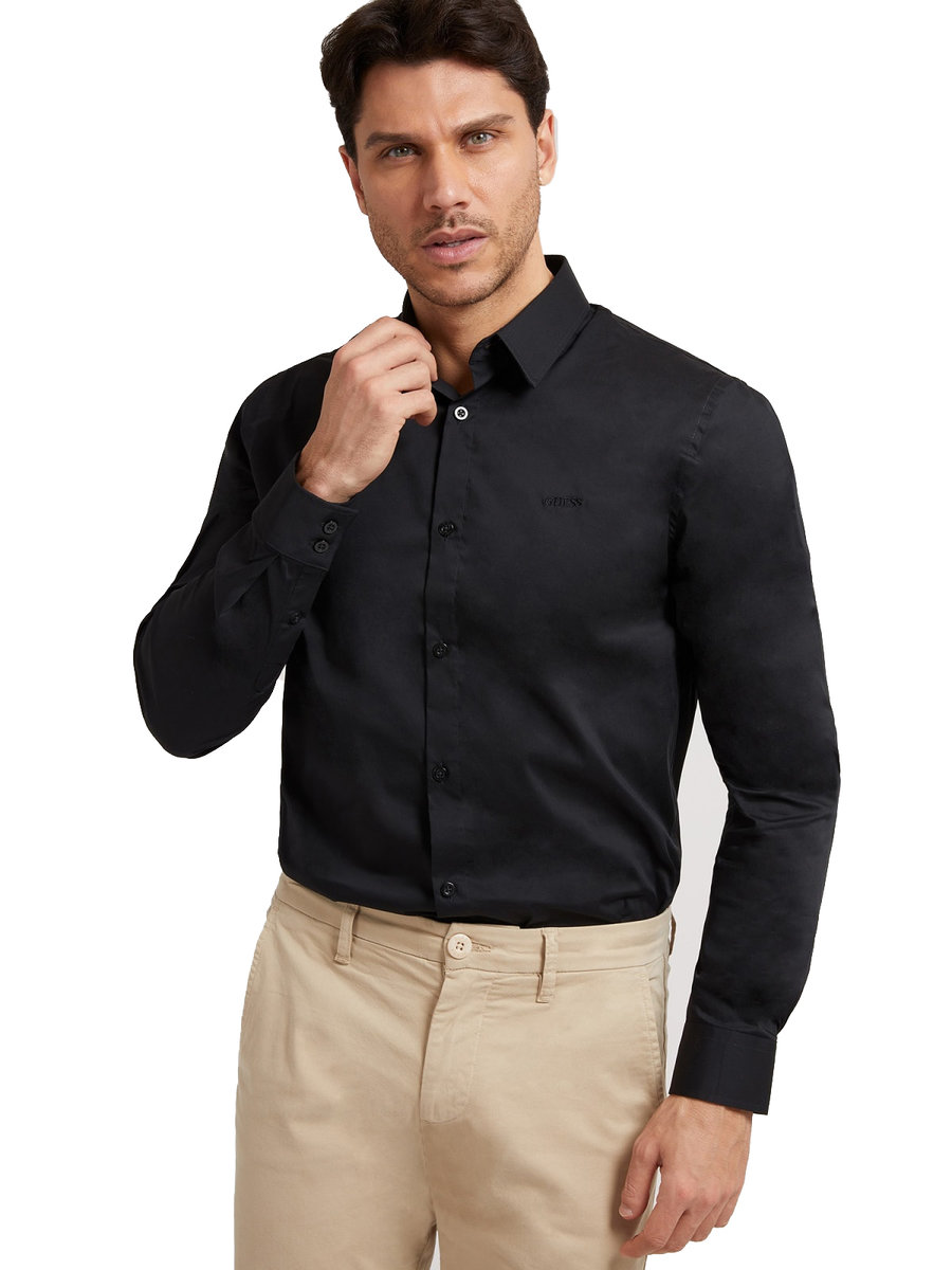 GUESS KOSZULA MĘSKA GARNITUROWA LS SUNSET SHIRT BLACK M1YH20W7ZK1 JBLK L