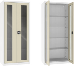 NSML.112.9010.7032 szafa lekarska 2-skrzydłowa 1-komorowa biało-szara