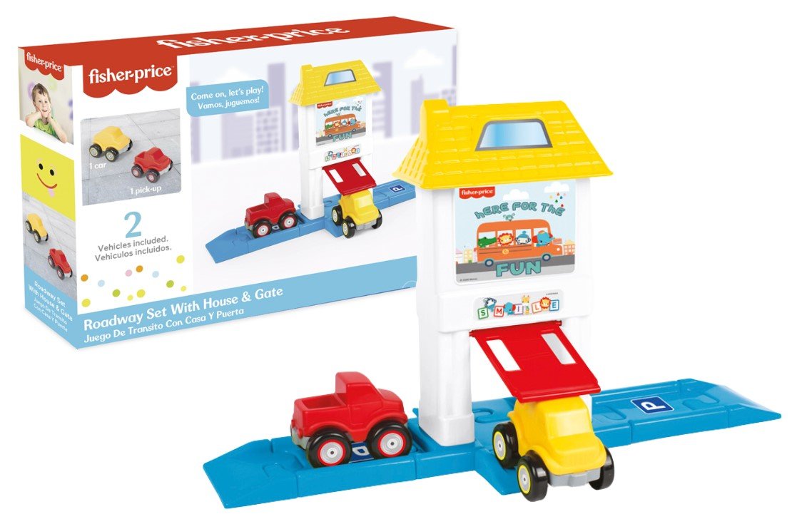 Fisher-Price mini zestaw drogowy z 2 autkami