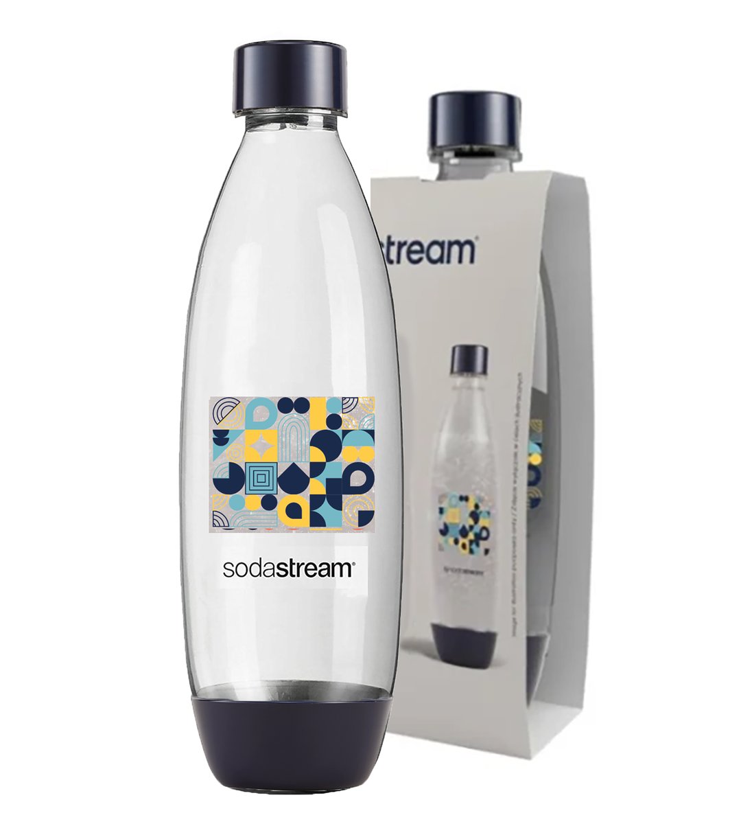 SODASTREAM BUTELKA 1L GEOMETRIA NIEBIESKA
