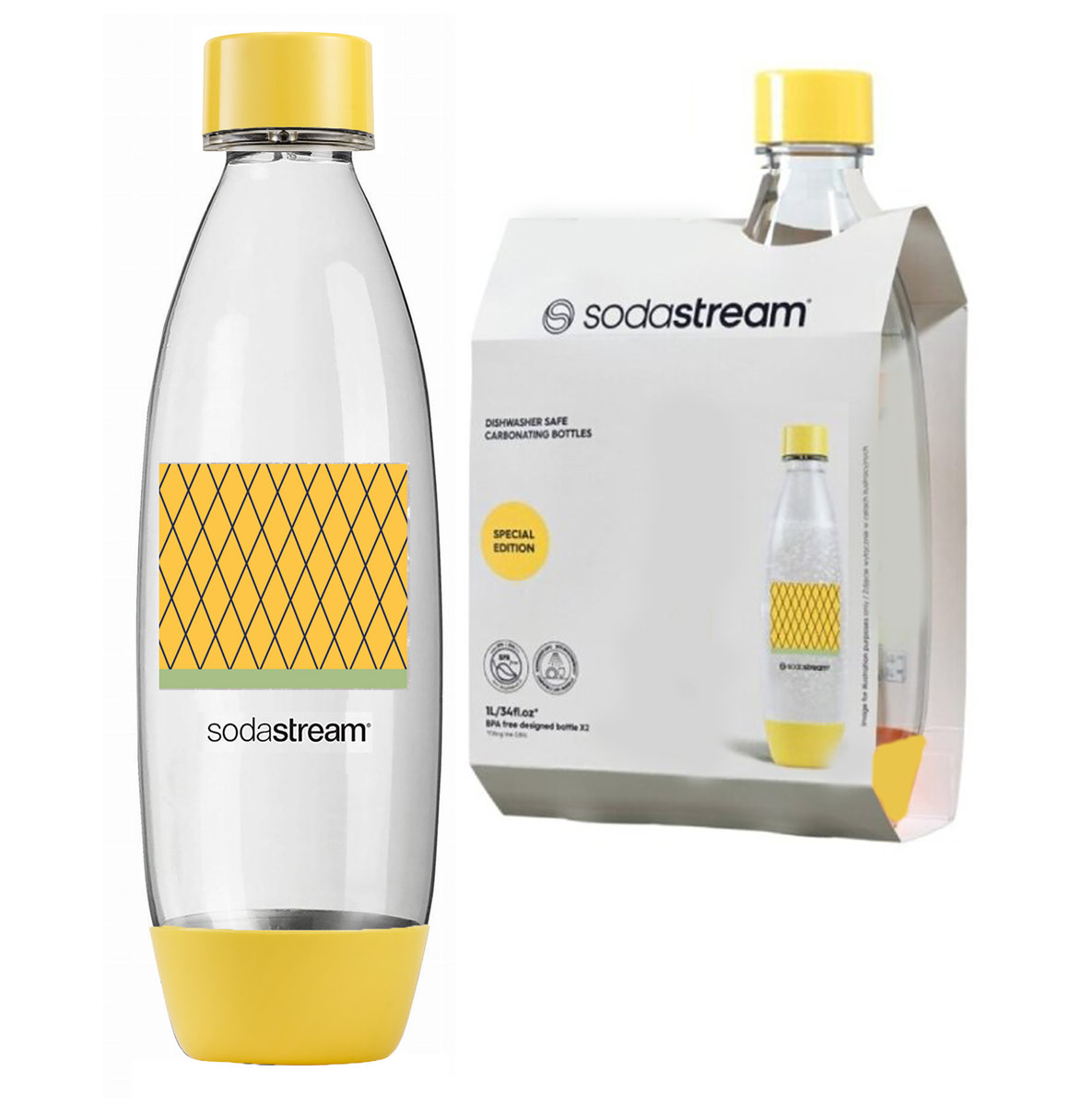 SODASTREAM BUTELKA 1L PINEAPPLE SPECIAL EDITION