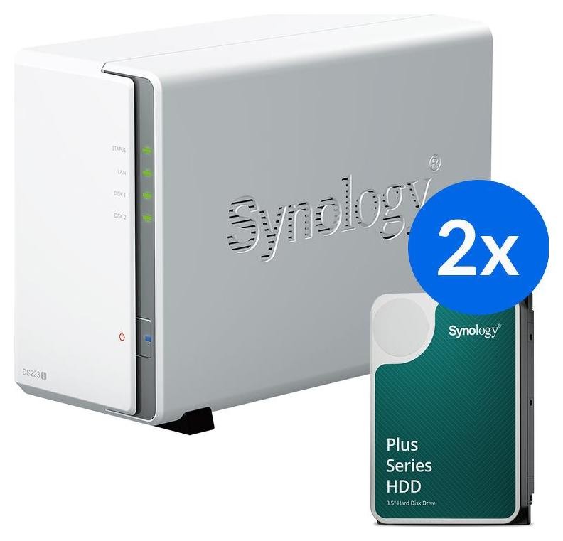 Synology DS223J+2x HAT3300-2T 2x 2TB DS223J-4T-00-2