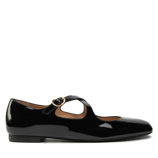Półbuty Stuart Weitzman Clem Flat SK070 Czarny