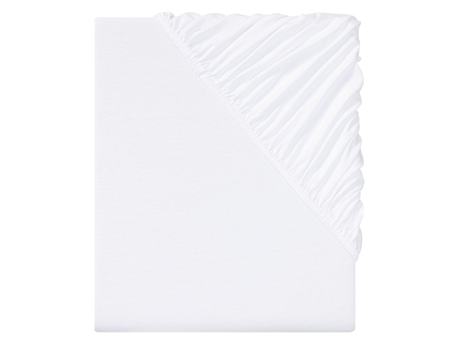 LIVARNO home Prześcieradło z dżerseju z gumką, 140-160 x 200 cm (Biały)