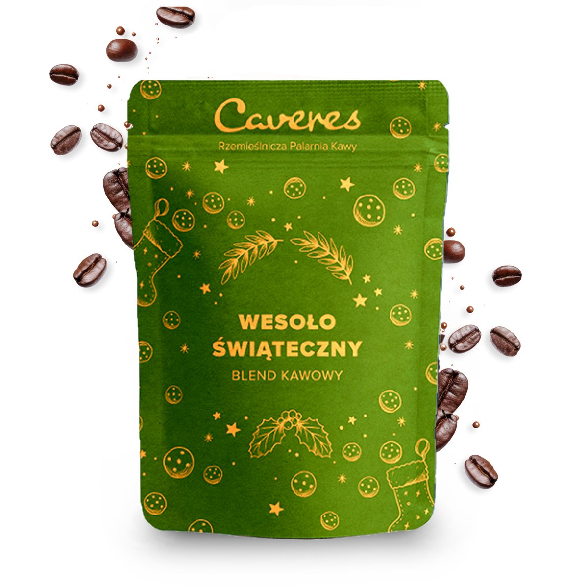 Caveres Świąteczny Blend BRAZYLIA 50/50 Kawa ziarnista 100G