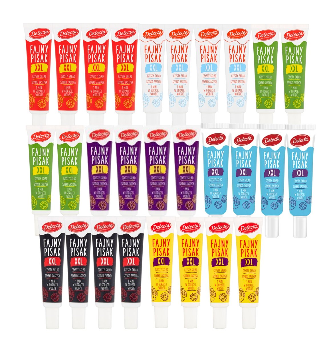 DELECTA FAJNY PISAK XXL MIX ŚWIĄTECZNE DO DEKORACJI WYPIEKÓW 42SZT.X30G