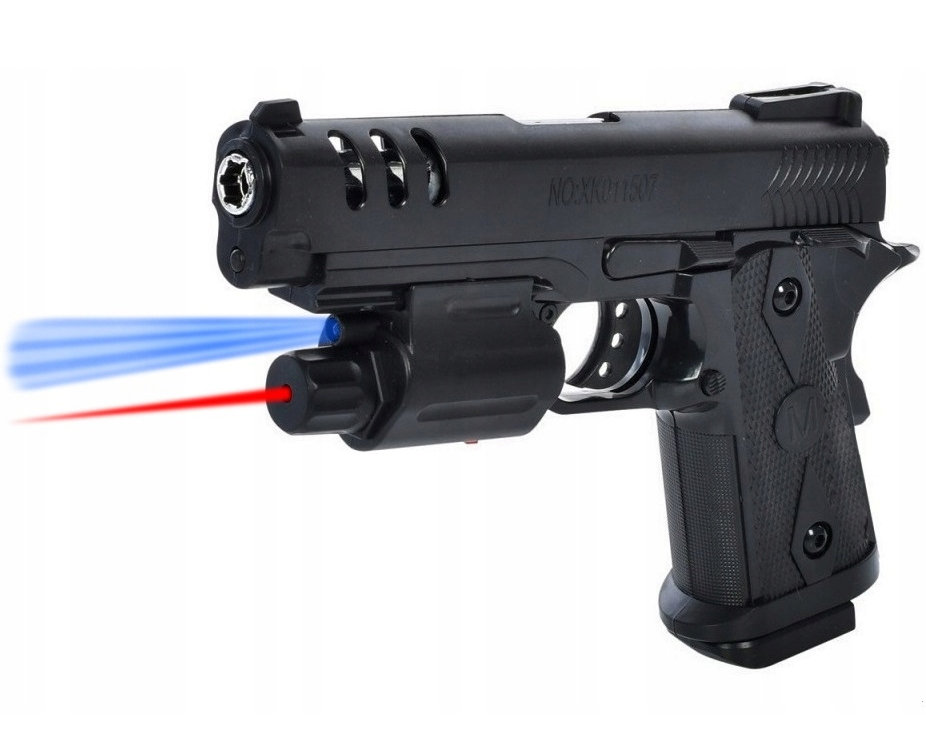 PISTOLET NA KULKI Z LASEREM WOREK