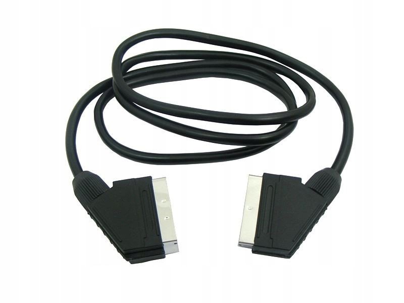 Kabel SCART EURO-EURO TV 21PIN EUROZŁĄCZE 1,2m cza Przewód