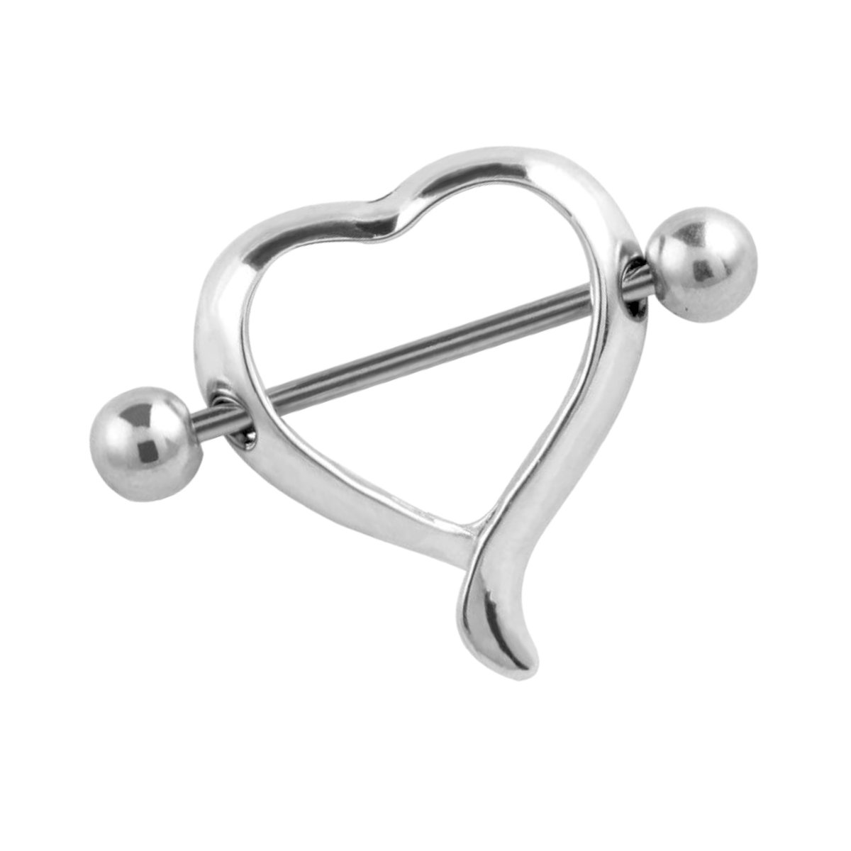 Kolczyk Piercing Serce Sztanga do sutka Stal Ch. 316L 1.6/14/5