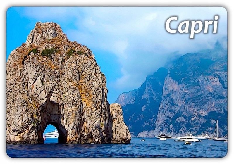 CAPRI - Faraglione di mezzo - Włochy - Magnes na lodówkę