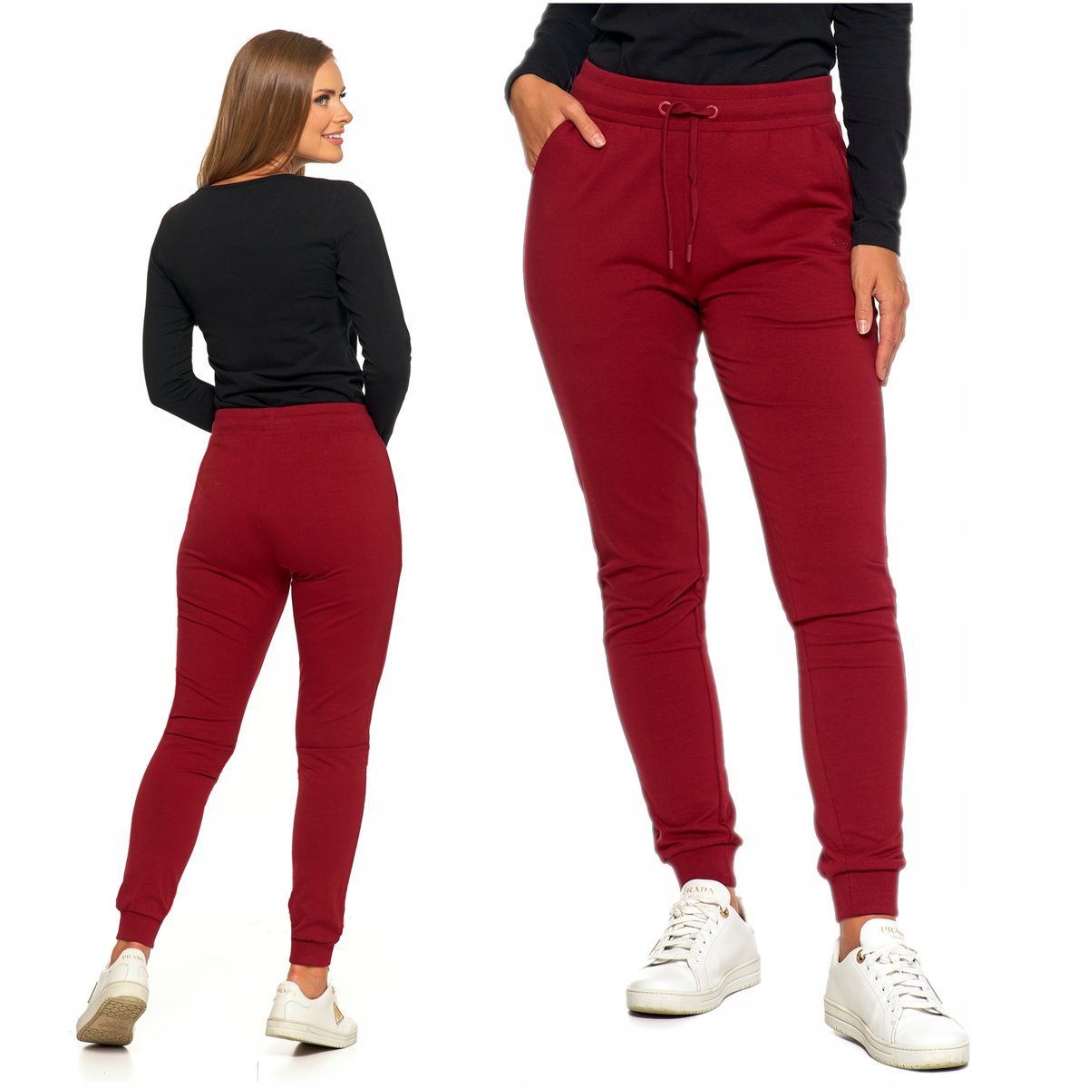 Spodnie Dresowe Damskie z Elastycznym Ściągaczem Modne Wygodne MORAJ S