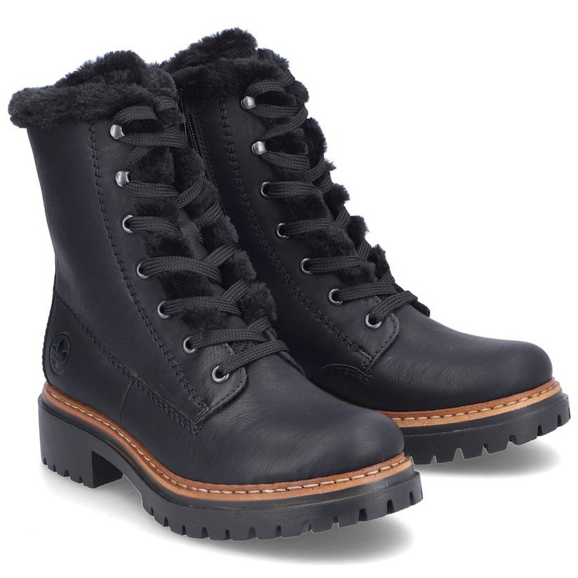 Trzewiki damskie Rieker 72625-00 BLACK 36